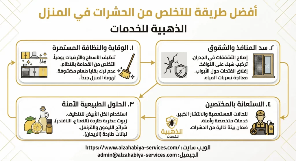 افضل طريقة للتخلص من الحشرات في المنزل